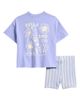 NEXT NEXT Kids' Hello Sun Cotton Graphic T-Shirt & Stripe Bike Shorts Set - 2