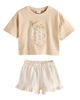 NEXT NEXT Kids' Lemon Appliqué T-Shirt & Frill Shorts Set - 1