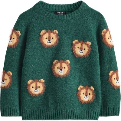 NEXT NEXT Kids' Lion Appliqué Sweater
