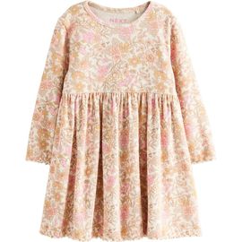 NEXT NEXT Kids' Long Sleeve Stretch Cotton Rib Dress