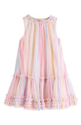 NEXT NEXT Kids' Mesh Rainbow Stripe Dress