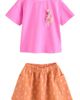 NEXT NEXT Kids' Pink Flaningo Cotton Top & Skirt Set  - 1