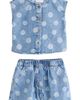 NEXT NEXT Kids' Polka Dot Tank & Denim Shorts Set - 1