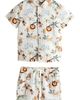 NEXT NEXT Kids' Print Cotton Gauze Button-Up Shirt & Shorts Set - 1