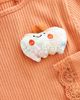 NEXT NEXT Kids' Pumpkin Appliqué Rib Long Sleeve Top - 4