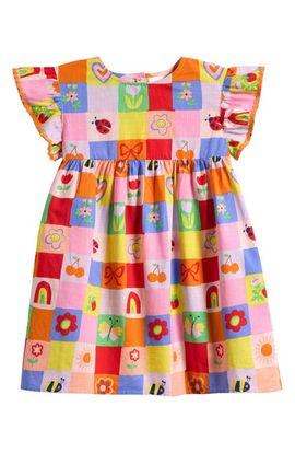 NEXT NEXT Kids' Rainbow Check Frill Dress
