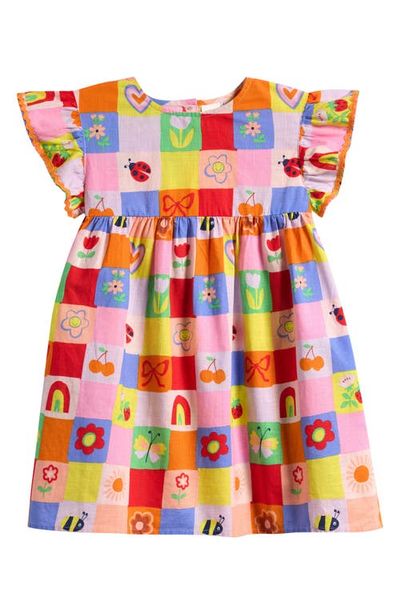 NEXT NEXT Kids' Rainbow Check Frill Dress