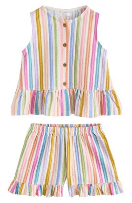 NEXT NEXT Kids' Rainbow Vest & Shorts Set