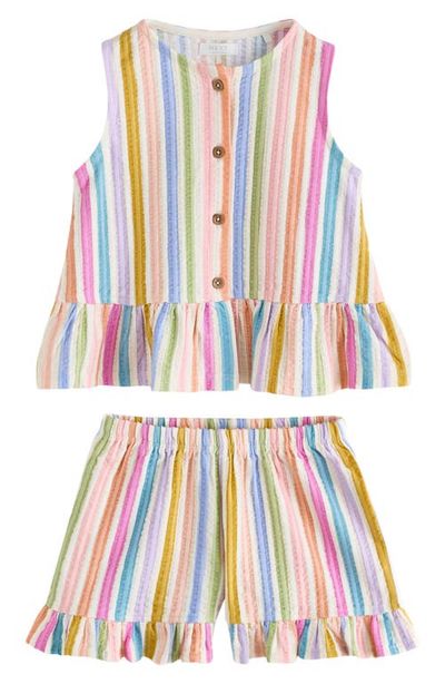 NEXT NEXT Kids' Rainbow Vest & Shorts Set