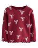 NEXT NEXT Kids' Ribbon Print Cotton Rib T-Shirt - 1