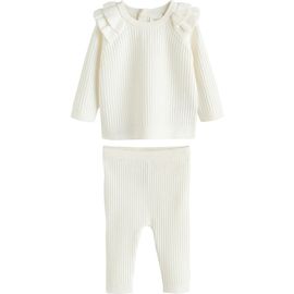 NEXT NEXT Kids' Ruffle Rib Top & Leggings Set