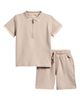 NEXT NEXT Kids' Stretch Cotton Quarter Zip Polo & Shorts Set - 1