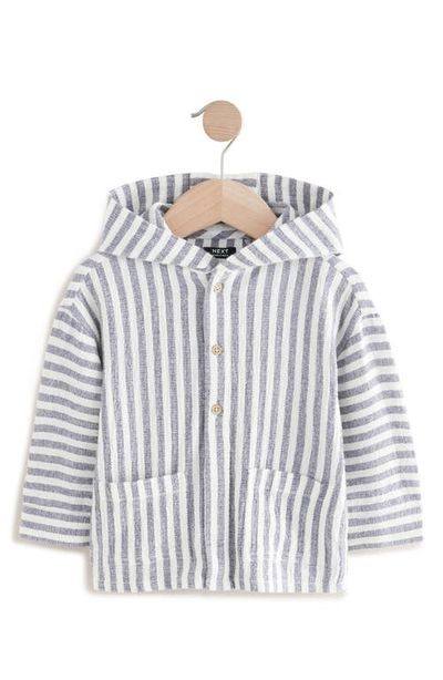 NEXT NEXT Kids' Stripe Hooded Shirt Jacket