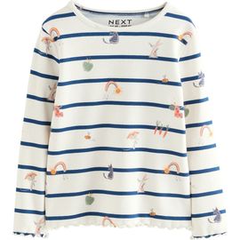 NEXT NEXT Kids' Stripe Long Sleeve Cotton T-Shirt