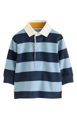 NEXT NEXT Kids' Stripe Long Sleeve Rugby Polo