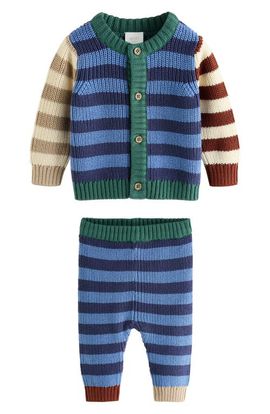 NEXT NEXT Kids' Striped Cardigan & Pants Set
