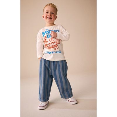 NEXT NEXT Kids' Striped Wide Leg Pants