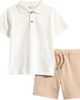 NEXT NEXT Kids' Textured Polo & Shorts Set - 1