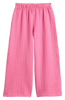 NEXT NEXT Kids' Textured Wide Leg Stretch Cotton Pants