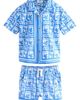 NEXT NEXT Kids' Tile Print Button-Up Shirt & Shorts Set - 1