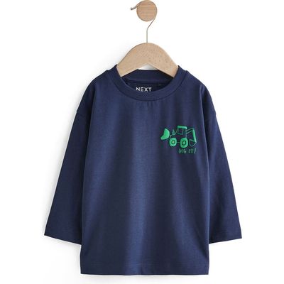 NEXT NEXT Kids' Tractor Cotton Long Sleeve Graphic T-Shirt
