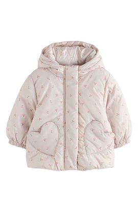 NEXT NEXT Kids' Water Resistant Ditsy Hooded Puffer Jacket
