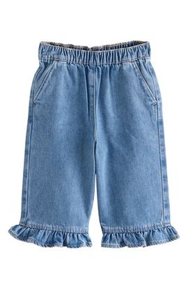 NEXT NEXT Kids' Wide Leg Frill Hem Jeans
