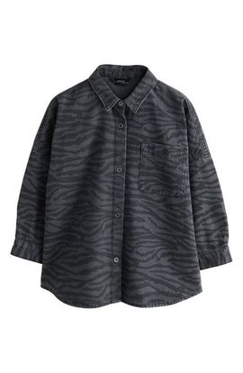 NEXT NEXT Kids' Zebra Denim Button-Up Shirt