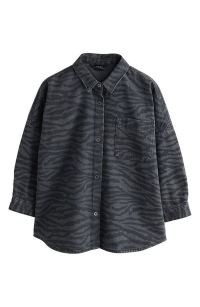 NEXT NEXT Kids' Zebra Denim Button-Up Shirt
