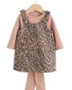 NEXT NEXT Leopard Denim Pinafore Dress, Ribbed Bodysuit & Tights Set - 1