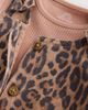 NEXT NEXT Leopard Denim Pinafore Dress, Ribbed Bodysuit & Tights Set - 5