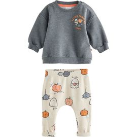 NEXT NEXT Little Pumpkin Sweatshirt & Leggings Set