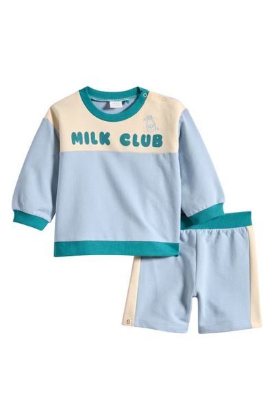 NEXT NEXT Milk Club Sweatshirt & Sweat Shorts Set