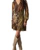 NEXT NEXT Mix Print Long Sleeve Minidress - 1