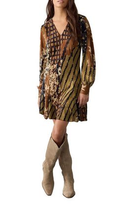 NEXT NEXT Mix Print Long Sleeve Minidress