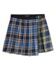NEXT NEXT Mixed Plaid Pleated Cotton Faux Wrap Miniskirt - 3