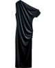 NEXT NEXT One-Shoulder Velvet Cocktail Dress - 1