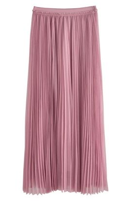 NEXT NEXT Pleated Mesh Skirt