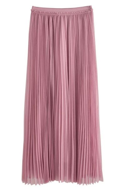 NEXT NEXT Pleated Mesh Skirt