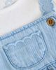 NEXT NEXT Pointelle T-Shirt & Eyelet Denim Overalls Set - 2