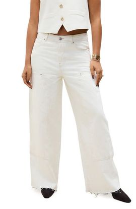 NEXT NEXT Raw Hem Wide Leg Carpenter Jeans