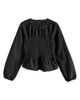 NEXT NEXT Smocked Peplum Cotton Denim Top - 3