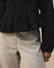 NEXT NEXT Smocked Peplum Cotton Denim Top - 5