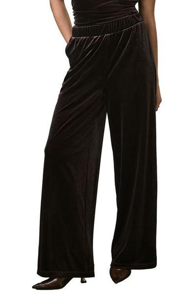 NEXT NEXT Stretch Velvet Wide Leg Pants