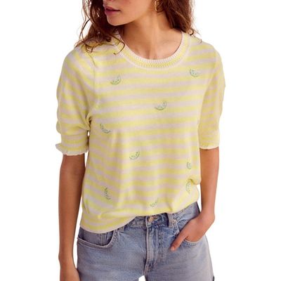 NEXT NEXT Stripe Beaded Sweater