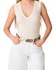 NEXT NEXT Textured V-Neck Sleeveless Knit Top - 1