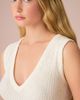NEXT NEXT Textured V-Neck Sleeveless Knit Top - 3