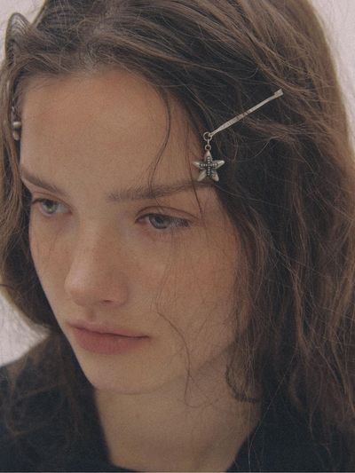nff enchanted star hairpin - black silver