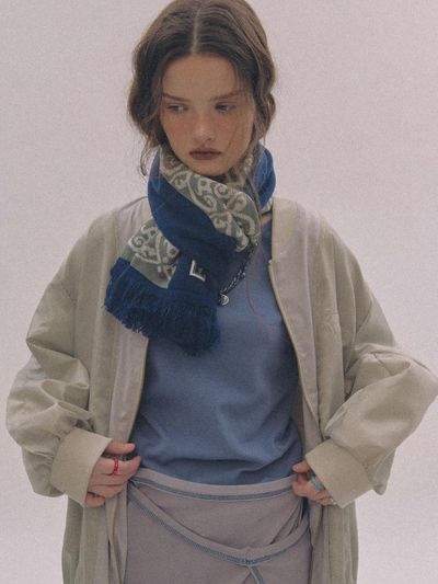 nff pallette muffler - navy khaki