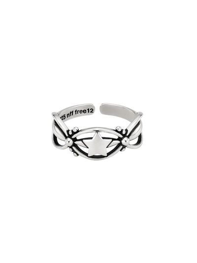 nff [silver925] star glimmer ring - black silver